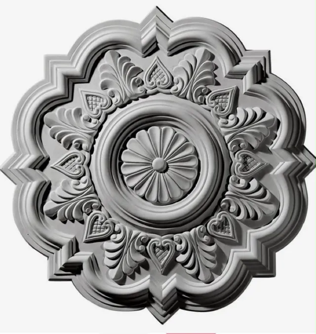 Rosace décorative géométrique - réalisation Amarildo TELO